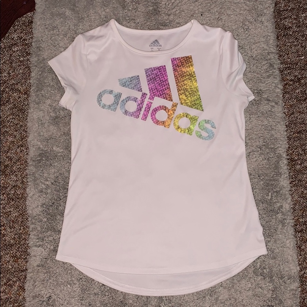 Rainbow adidas shirt